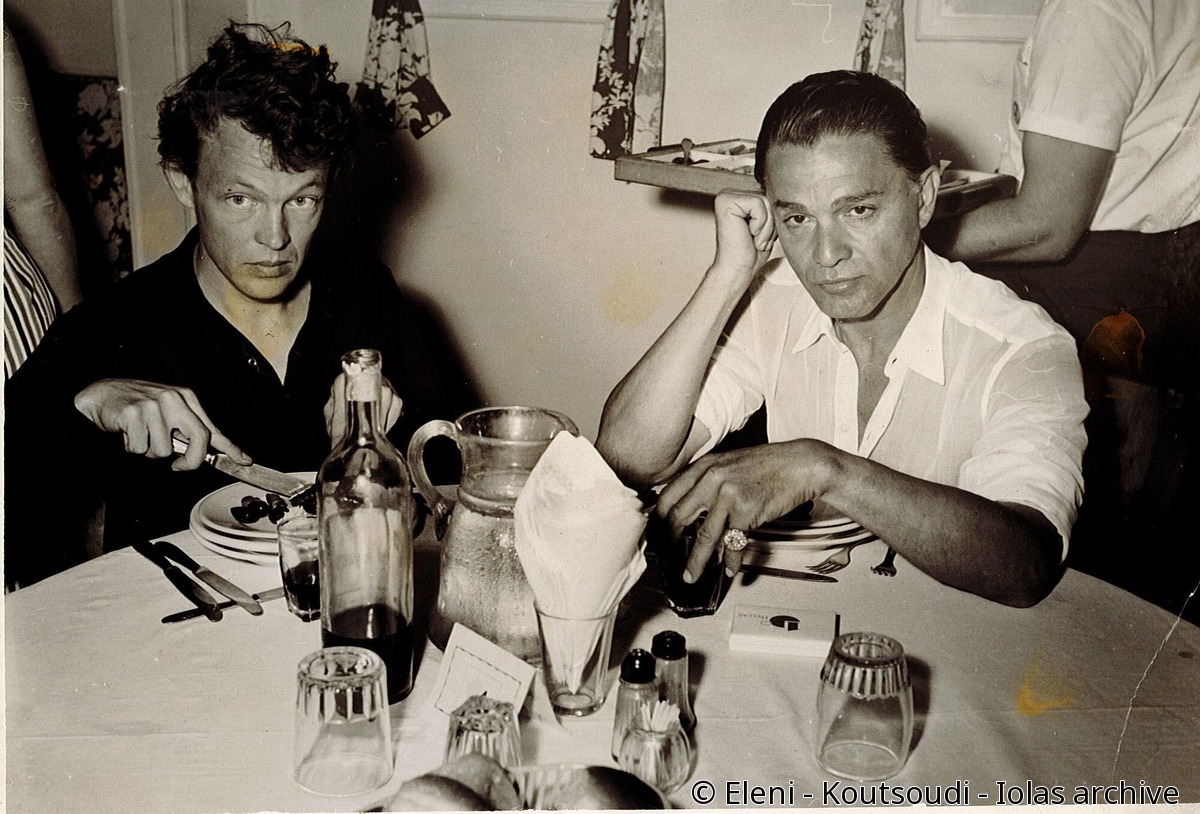 Iolas eating with Harold Stevenson